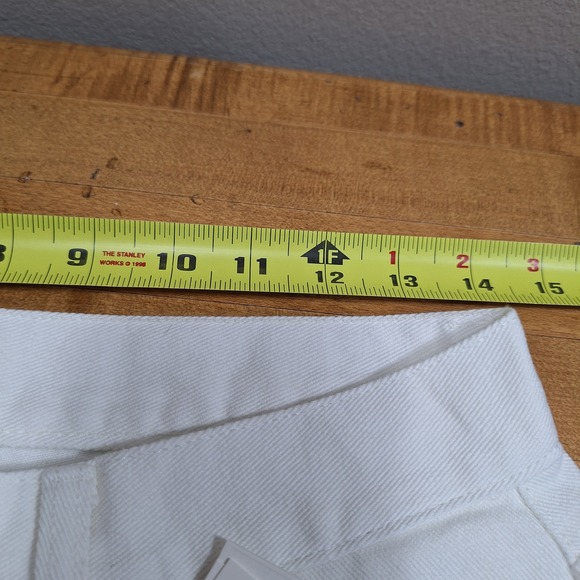 New ZSupply Everyday Hi-Rise Denim Jean Shorts Sz 28 Off White Distressed Cutoff - Picture 7 of 9